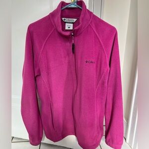 Columbia Women’s Pink Fleece Jacket Large